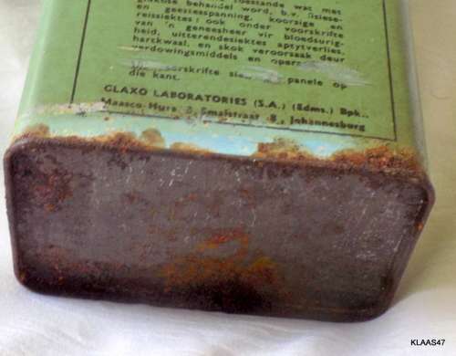 Vintage - Glucolin - Glaxo Lab - Rusty at bottom