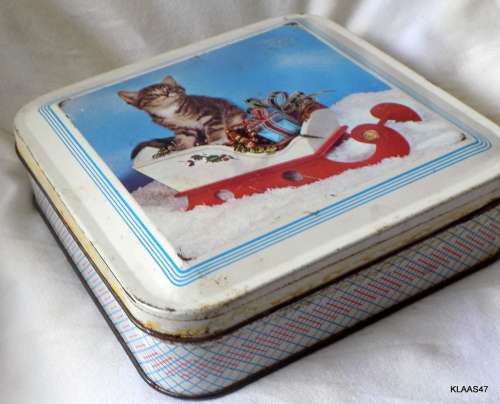 Vintage - Edward Sharp S.A. - Chrstmas  design - Empty tin