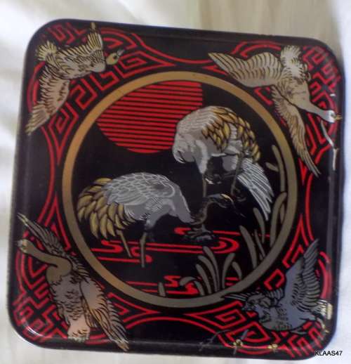 Chinese design tin (empty) Container made in England