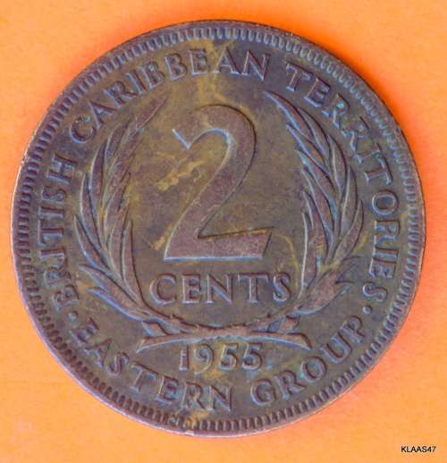 1955 - 2 cents - BRITISH CARIBBEAN TERRITORIES - EASTERN GROUP (ELIZABETH II)
