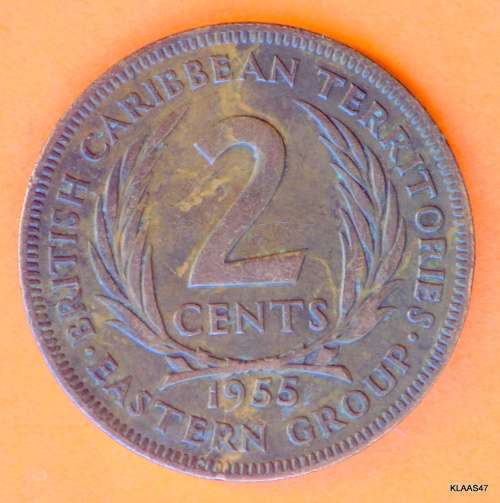 1955 - 2 cents - BRITISH CARIBBEAN TERRITORIES - EASTERN GROUP (ELIZABETH II)