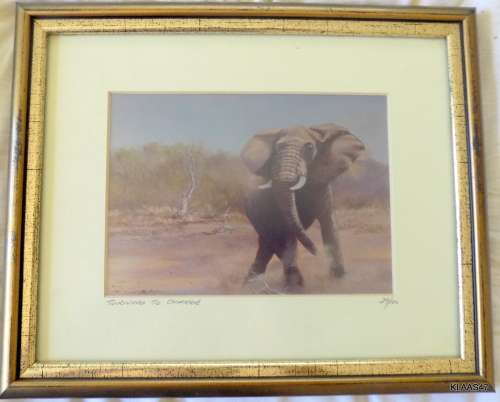 TURNING TO CHARGE : R CURWEN : 29/100 : FRAMED