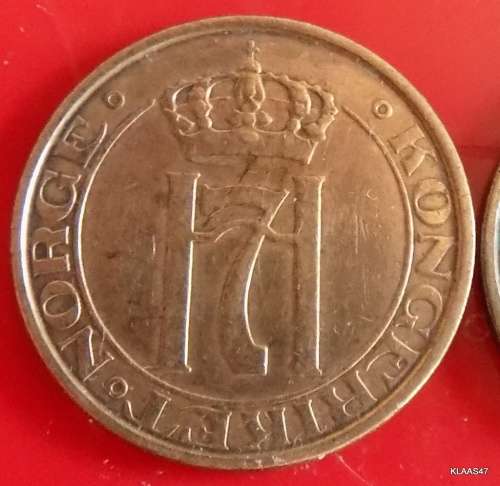 NORWAY - Haakon VII - 5 Krone x 2 - 1932 and 1939 Bronze