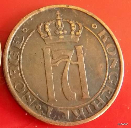NORWAY - Haakon VII - 5 Krone x 2 - 1932 and 1939 Bronze