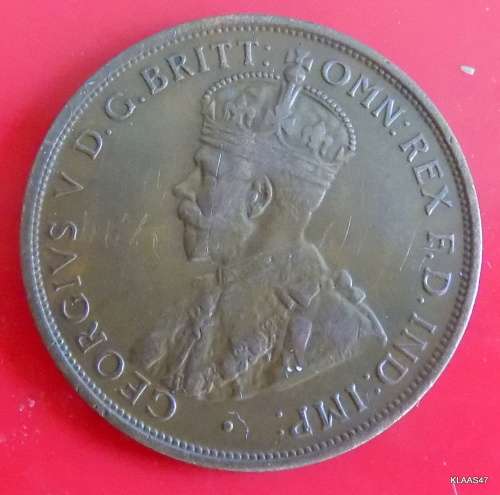 1923 - GEORGE V - States of Jersey - One Twelfth of a Shilling (Penny) - Bronze
