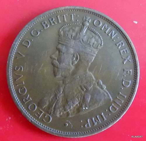 1923 - GEORGE V - States of Jersey - One Twelfth of a Shilling (Penny) - Bronze
