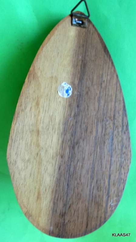 Vintage - Wooden back Wall Hanging Holy Water Font - Virgin Mary - 14.4cm Long 8cm Wide