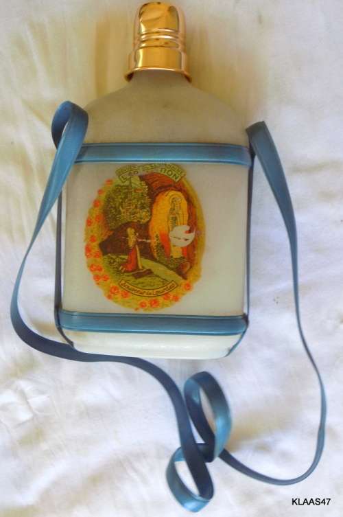 Vintage Souvenir de Lourdes (Empty Plastic bottle - Metal Cap)