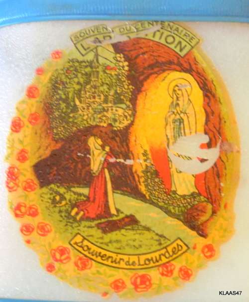 Vintage Souvenir de Lourdes (Empty Plastic bottle - Metal Cap)
