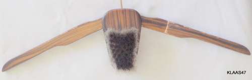 Vintage Airco Wood Veneer clothes brush hanger, folding travel hanger