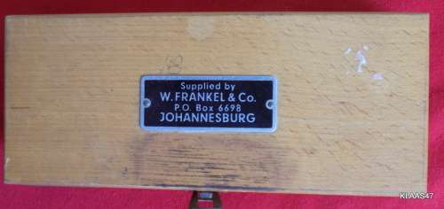 W.Frankel and Co. Johannesburg.  August Sauters Weight box -  NO weights