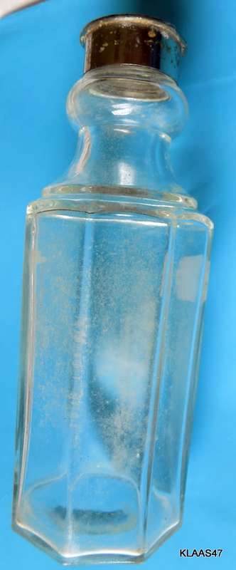 Vintage Glass Bottle with Sprinkle top - 13cm High