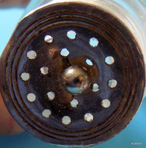 Vintage Glass Bottle with Sprinkle top - 13cm High