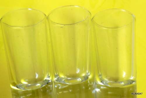 3 Crisa Tequila Cocktail Shot Shooter Glasses with Weighted Bottom