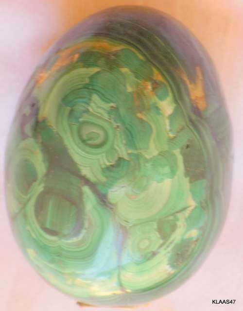 Polished Gem Stone Egg - 15.3cm Circumference - 6.3cm Long (Query Malachite)