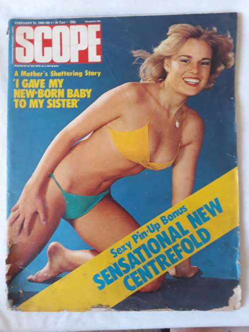 Vintage Scope Magazine - Feb 1980 - Complete with Centrefold - Cover is worn on edges