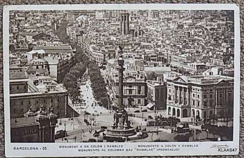 Vintage Postcard - Barcelona - Postally used - Jun 10 - Posted from Spain to Holland