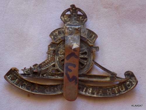 South African Artillery - Cap Badge - Brass - Loose wheel