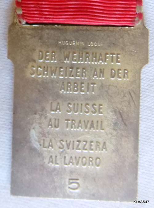 HUGUENIN LOCLE - Token - SSV SSC EFS TFC - DER WEHRHAFTE SCHWEIZER AN DER ARBEIT (1062)