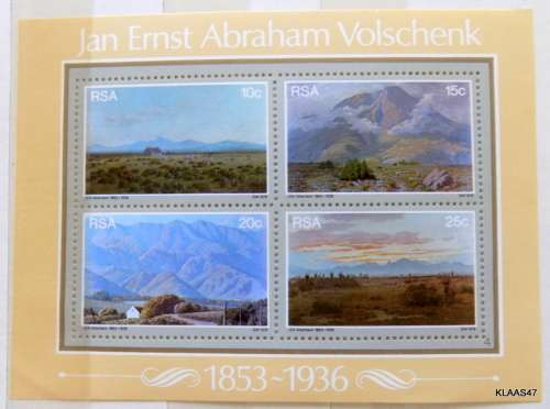 RSA 1978 - Jan Ernst Abraham Volschenk - Mini Sheet - Mint