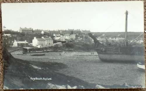 Vintage Photograph Post Card - Hazelbeach, Neyland - Message on back but not postally used