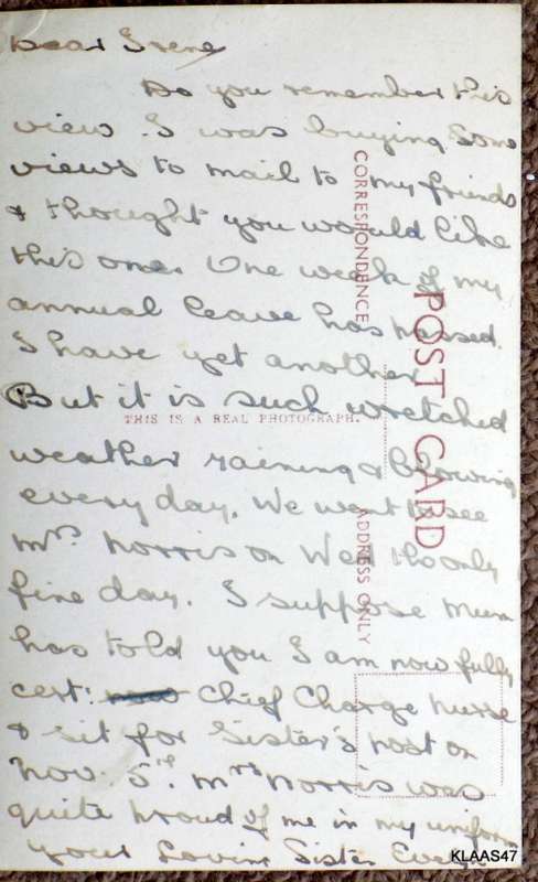 Vintage Photograph Post Card - Hazelbeach, Neyland - Message on back but not postally used