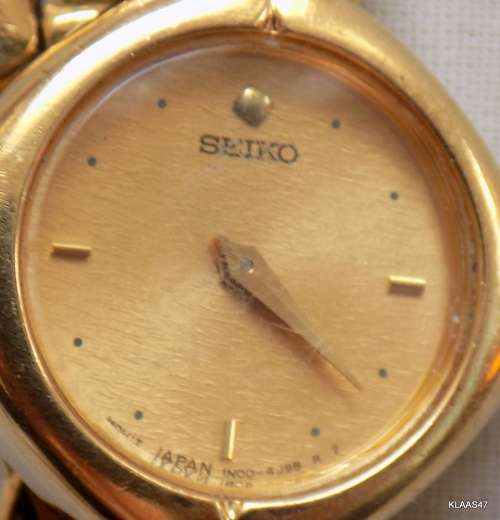 Ladies`s Vintage SEIKO 1N00-1D00  Dress Watch - Gold Plated stainless steel Bracelet