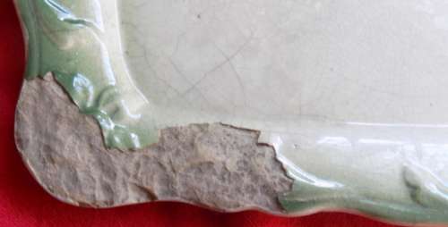 VERY OLD CHEESE DISH WITH DAMAGED BASE