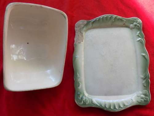 VERY OLD CHEESE DISH WITH DAMAGED BASE