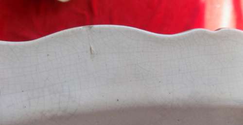 VERY OLD CHEESE DISH WITH DAMAGED BASE