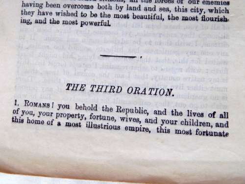 The Four Orations of Cicero Against Catiline - A Literal Translation by Roscoe Mongan, B.A.
