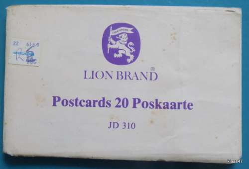 Vintage  Lion Brand -  Postcard Booklet - 10 Plain unused postcards