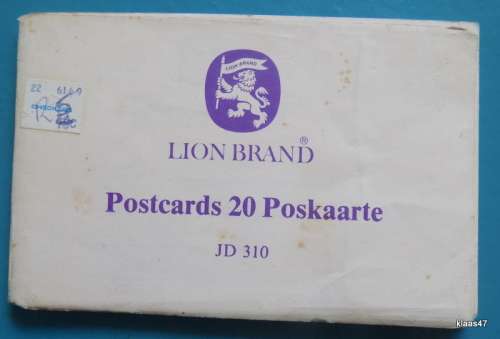 Vintage  Lion Brand -  Postcard Booklet - 10 Plain unused postcards