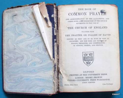 Vintage Anglican Prayer Book - The Book Of Common Prayer (Pocket size)