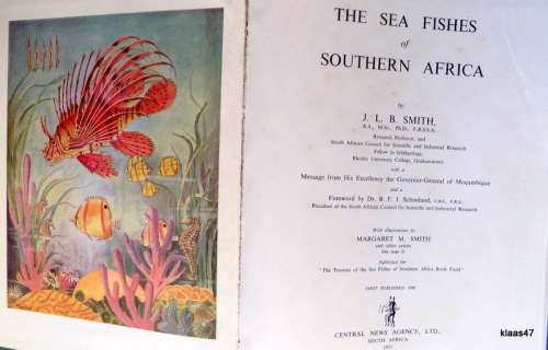 The Sea Fishes of Southern Africa - J L B Smith - Hardcover (Revised Enlarged Edition 1953)