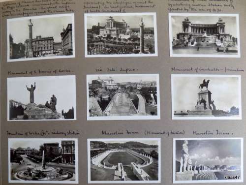 Vintage Photo Album - Approx 120 small Black and White Photos and 95 Postcards (Italy)