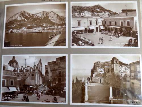 Vintage Photo Album - Approx 120 small Black and White Photos and 95 Postcards (Italy)