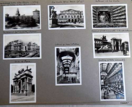 Vintage Photo Album - Approx 120 small Black and White Photos and 95 Postcards (Italy)