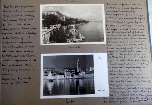 Vintage Photo Album - Approx 120 small Black and White Photos and 95 Postcards (Italy)