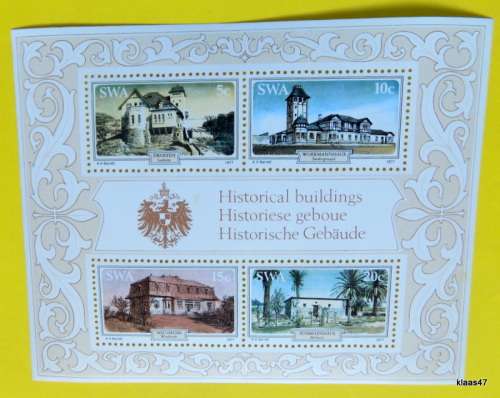 South West Africa 1977 Historic Buildings Mint Miniature Sheet