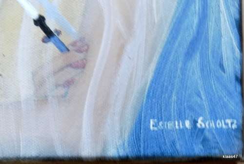 Estelle Scholtz - Oil on Canvas - Veiled Lady