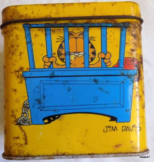 Garfield - I want out! -  Small Tin - - Look at pictures