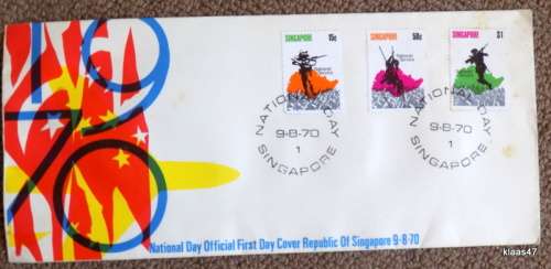Rep of Singapore -1970 - National Day - Set on illustrated First Day Cover