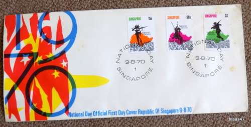 Rep of Singapore -1970 - National Day - Set on illustrated First Day Cover
