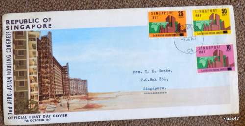 Singapore - 1967 - 2nd Afro-Asian Housing Cingress - FDC