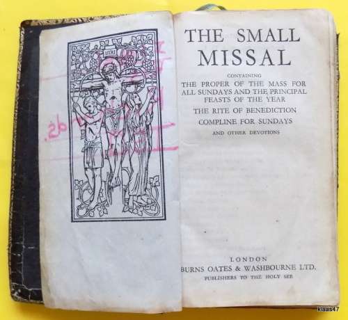 The Small Missal - Twelfth Edition 1944 - Pocket Size Book
