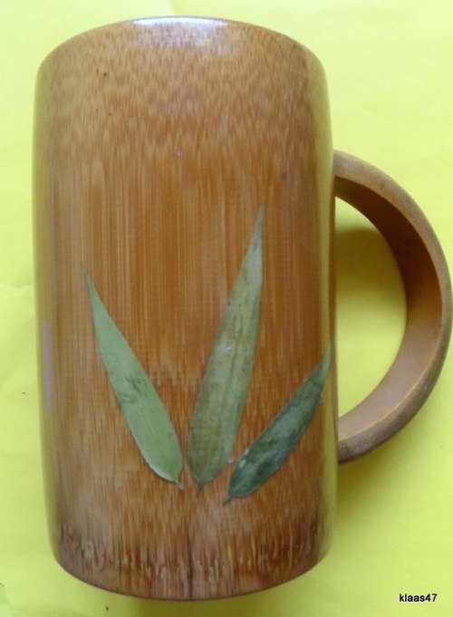 Vintage Natural Bamboo Drinking Mug Made in Japan