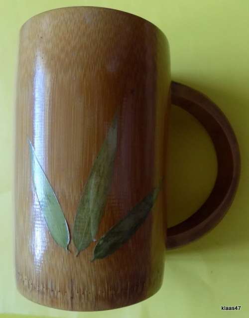 Vintage Natural Bamboo Drinking Mug Made in Japan