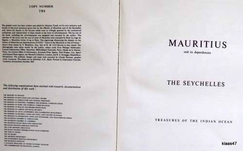 Limited Edition No. 799 - Mauritius and its dependencies The Seychelles - 1965