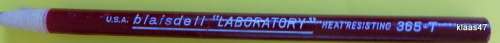 Vintage - 10 - Blaisdell - Laboratory Heat Resistant 365-T Pencils Markers - Paper Wrapped